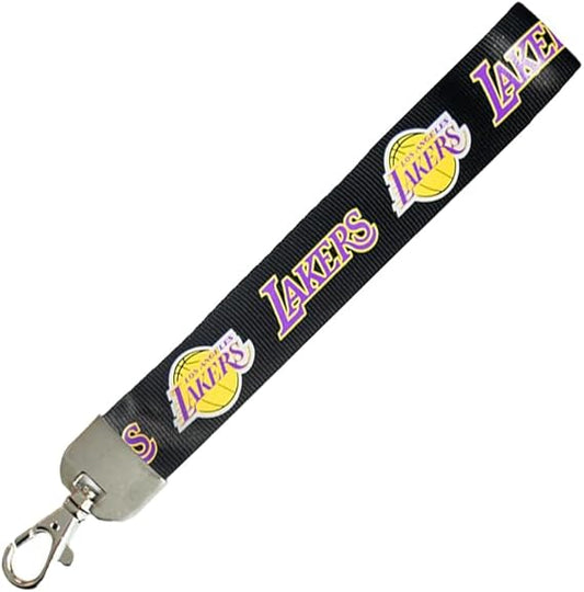 Los Angeles Lakers Wristlet Lanyard Black - ZHENG0246355