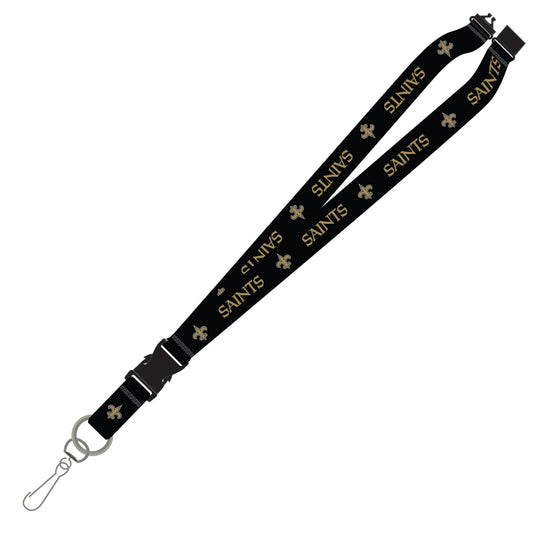 New Orleans Saints Lanyard Team Black - LNS1301