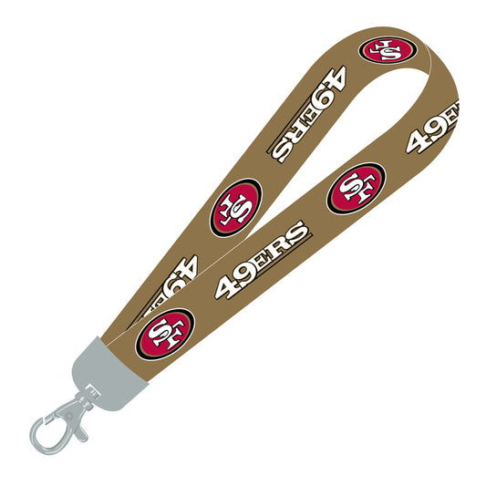 San Francisco 49ers Wristlet Lanyard Gold - LWS1920