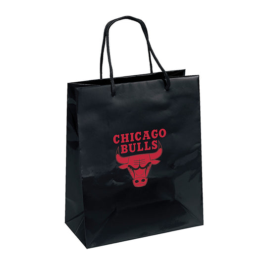 Chicago Bulls Medium Gift Bag 10x12 Elegant Black - PSGLS0264155