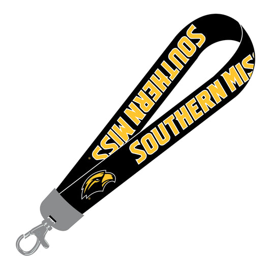 Southern Mississippi Golden Eagles Wristlet Lanyard Black Legacy - PSGLS0274761