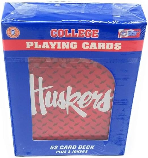 Nebraska Cornhuskers Playing Cards - Diamond Plate - PSGLS0448505