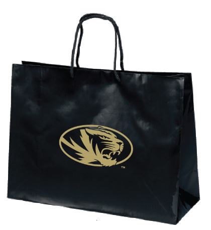 Missouri Tigers Large Gift Bag 16x12 Luxe Black - PSGLS0448804