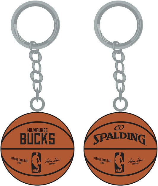 Milwaukee Bucks 3-D Basketball Keychain - spalding - PSGLS0449524