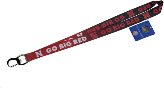 Nebraska Cornhuskers Lanyard Ombre Tagline Go Big Red - PSGLS0456921