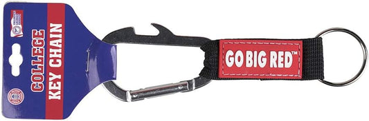 Nebraska Cornhuskers Keychain Carabiner Tagline Go Big Red - PSGLS0457005