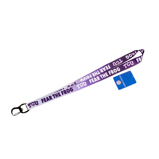 TCU Horned Frogs Lanyard Ombre Tagline Fear The Frog N - PSGLS0457207