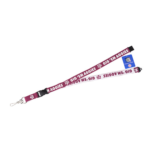 Texas A&M Aggies Lanyard Two-tone Tagline Gig 'Em Aggies C - PSGLS0457212