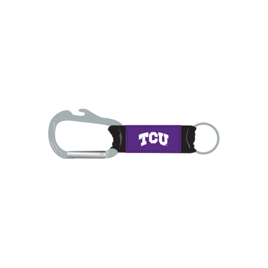 TCU Horned Frogs Keychain Carabiner Tagline Fear The Frog - PSGLS0457226