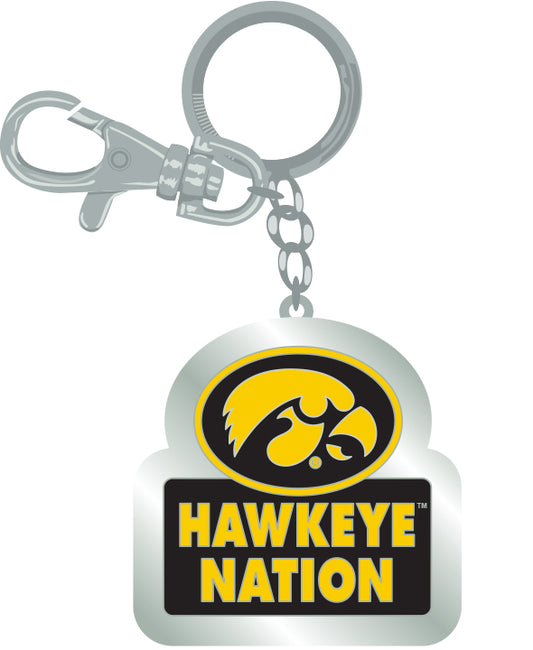 Iowa Hawkeyes Hawkeye Nation Zamac Keychain - PSGLS0457229