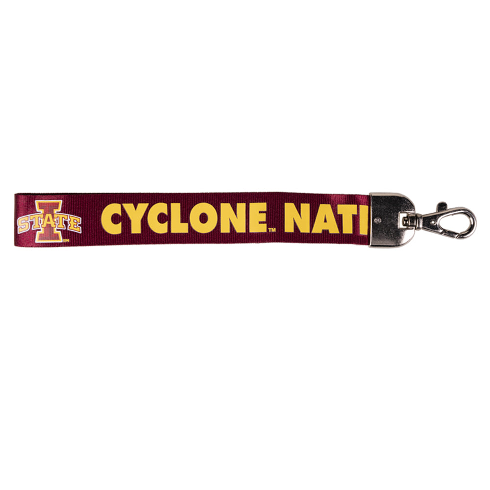 Iowa State Cyclones Wristlet Lanyard Tagline Red Cyclone Nation - PSGLS0457237