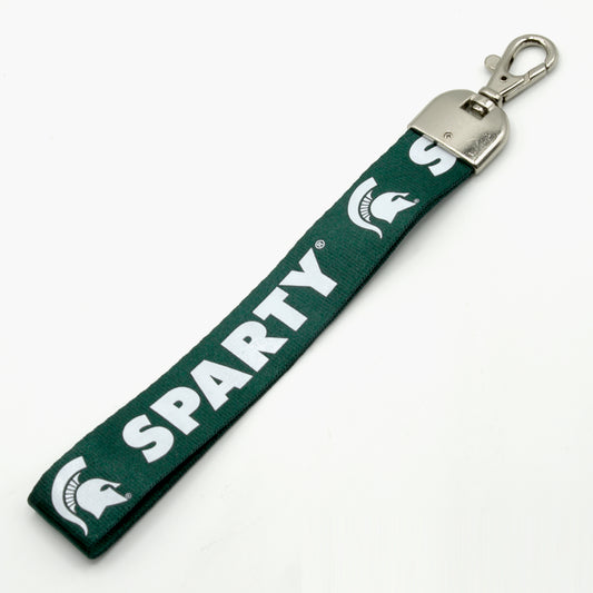 Michigan State Spartans Wristlet Lanyard Sparty Green - PSGLS0457238