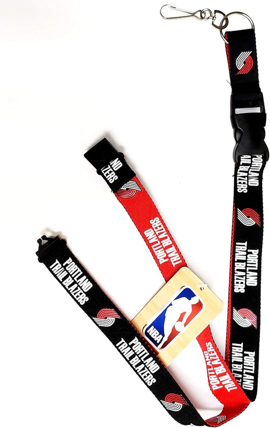 Portland Trail Blazers Lanyard Two-tone C Black & Red - PSGLS0458074