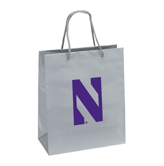 Northwestern Wildcats Gift Bag Elegant Silver - PSGLS0458853