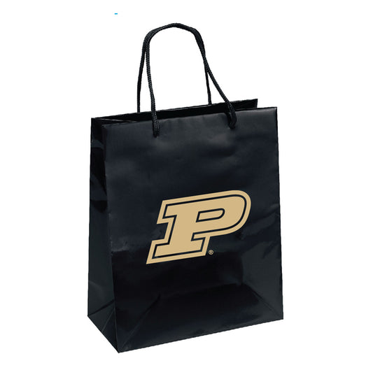 Purdue Boilermakers Medium Gift Bag 10x12 Elegant Black - PSGLS0458856