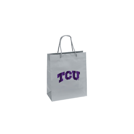 TCU Horned Frogs Medium Gift Bag 10x12 Elegant Silver - PSGLS0458857