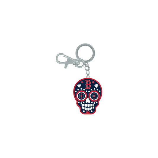 Boston Red Sox Keychain Zamac Sugar Skull - PSGLS0469140