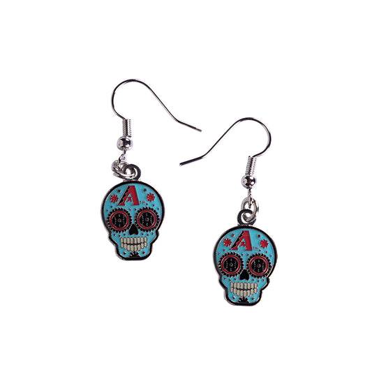 Arizona Diamondbacks Earrings J-Hook Logo Sugar Skull - PSGLS0469168