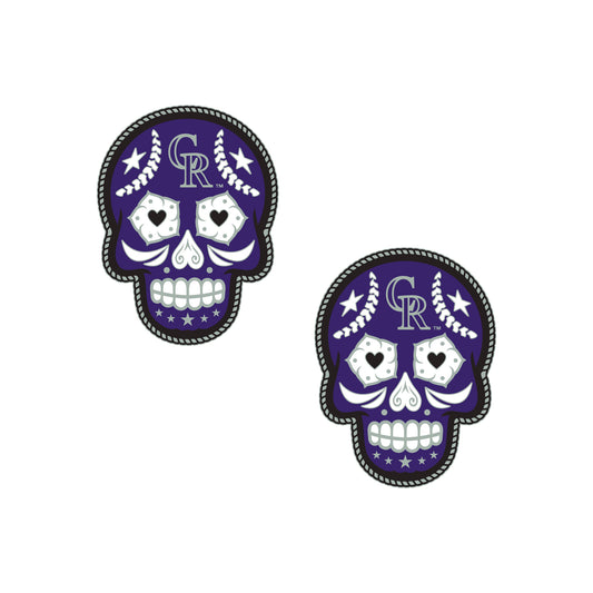 Colorado Rockies Earrings Post Sugar SPSGLS0485978kull - PSGLS0469177