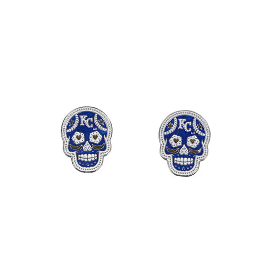 Kansas City Royals Earrings Post Sugar Skull - PSGLS0469180