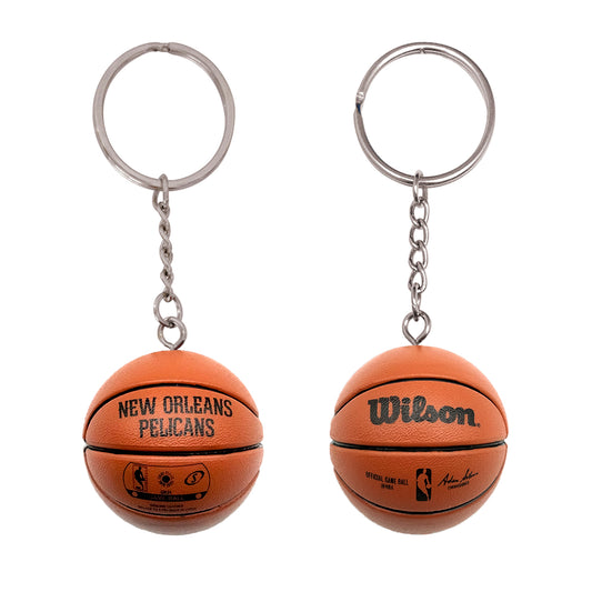 New Orleans Pelicans 3-D Basketball Keychain - wilson 2022 - PSGLS0473780