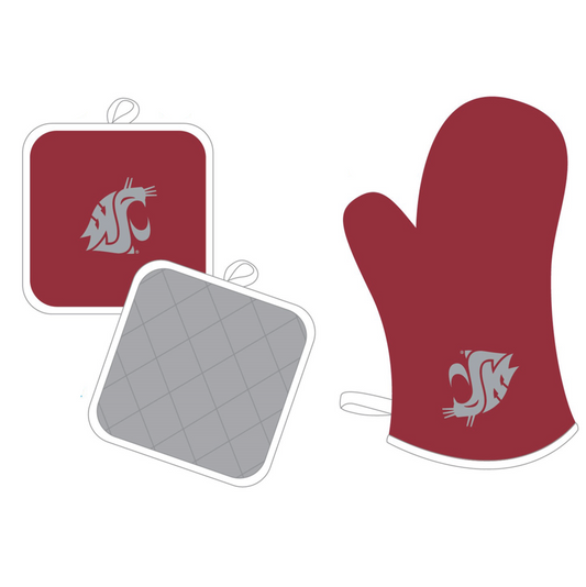 Washington State Cougars Oven Mitt & Potholder - Red - PSGLS0474924