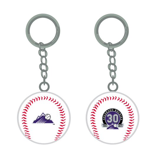 Colorado Rockies 3-D Baseball Keychain - PSGLS0479427