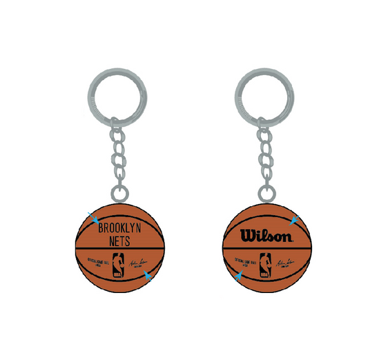 Brooklyn Nets 3-D Basketball Keychain  - wilson 2024 - PSGLS0479862