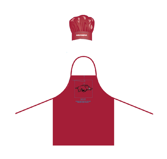 Arkansas Razorbacks Apron & Chef Hat Set Cardinal - PSGLS0461419