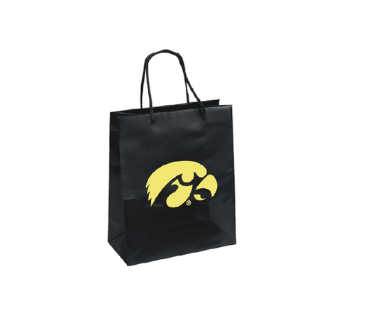 Iowa Hawkeyes Medium Gift Bag 10x12 Elegant Black - PSGLS0458841