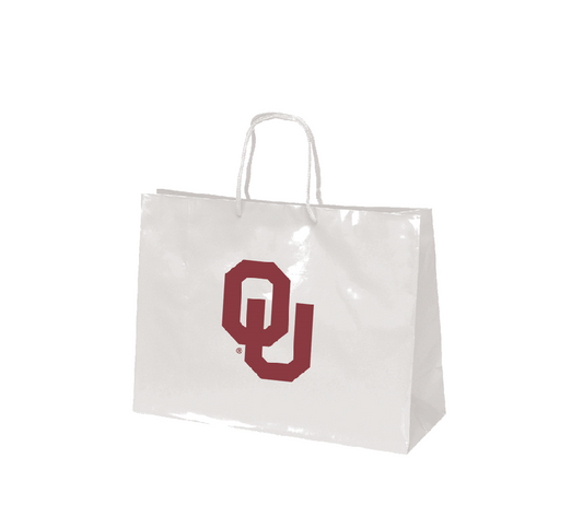 Oklahoma Sooners Large Gift Bag 16x12 Luxe White - PSGLS0458893