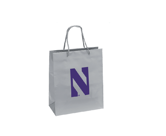 Northwestern Wildcats Gift Bag Elegant Silver - PSGLS0458853