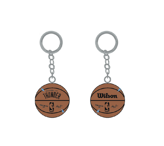 Oklahoma City Thunder 3-D Basketball Keychain - wilson 2024 - PSGLS0478158